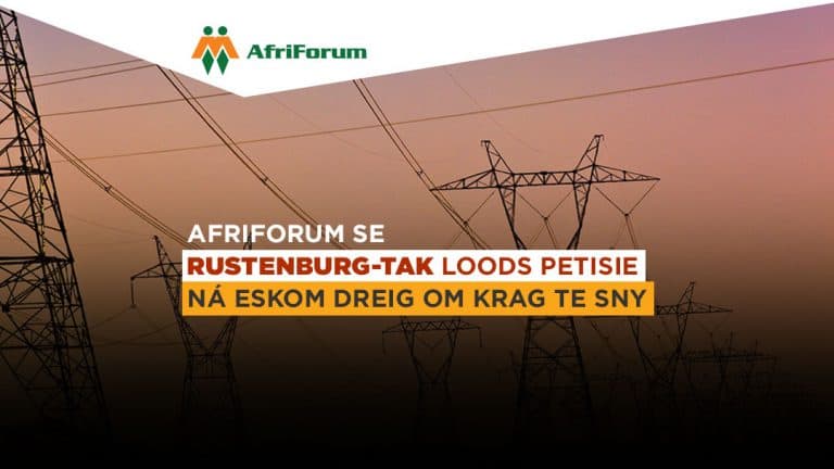 AfriForum se rustenburg-tak loods petisie