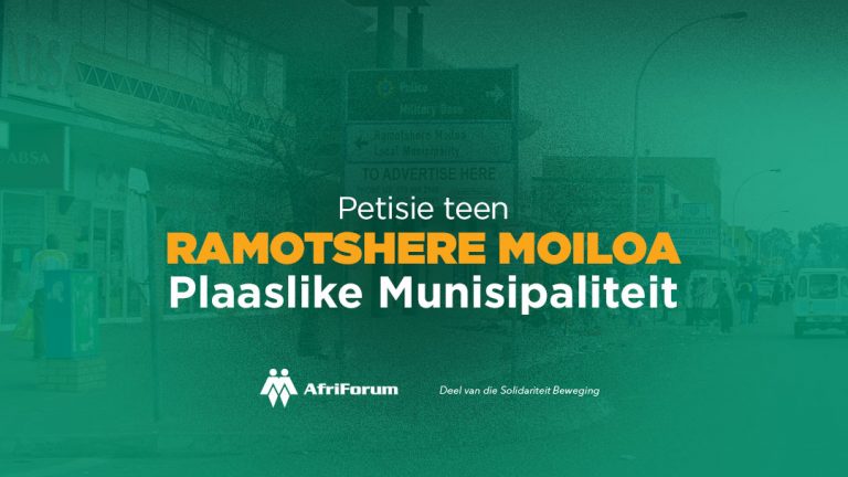 Petisie teen Ramotshere Moiloa Plaaslike Munisipaliteit