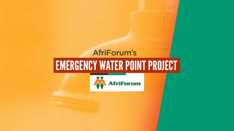 AfriForum’s emergency water point project