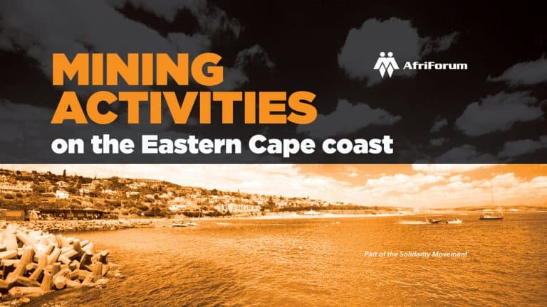 Mining activities on the Eastern Cape coast