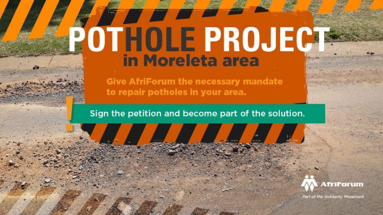 Pothole project in Moreleta area
