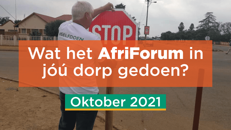 AfriForum taksuksesse: Oktober 2021