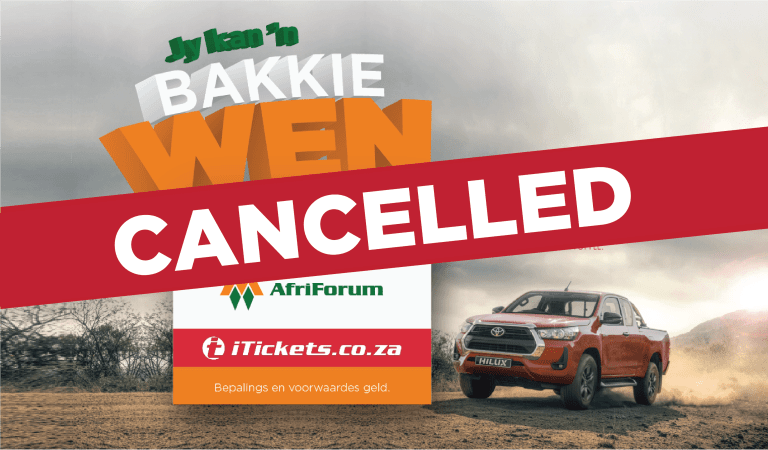 Toyota bakkie competition has been cancelled.