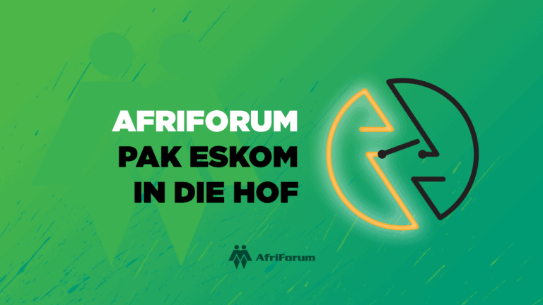 AfriForum pak Eskom in die hof aan