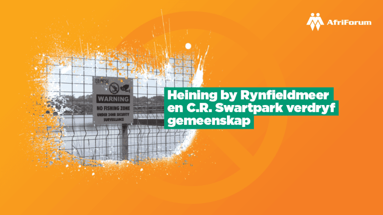 Heining by Rynfieldmeer en C.R. Swartpark verdryf gemeenskap
