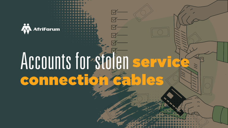 Accounts for stolen service connection cables.