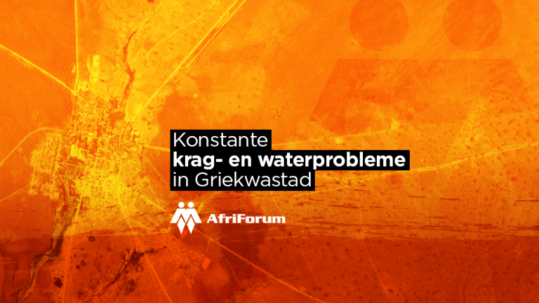 Konstante krag- en waterprobleme in Griekwastad