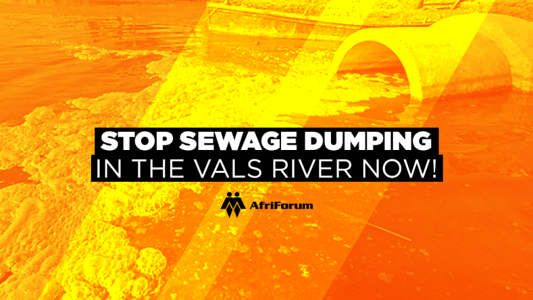 Stop sewage dumping in the Vals River NOW!