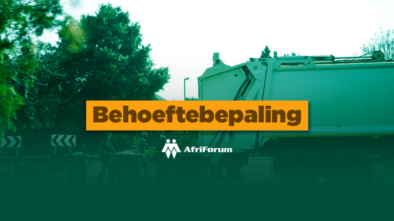 AfriForum se Naboomspruit-tak wil hoor wat jou behoefte is rakende vullisverwydering in Naboomspruit.